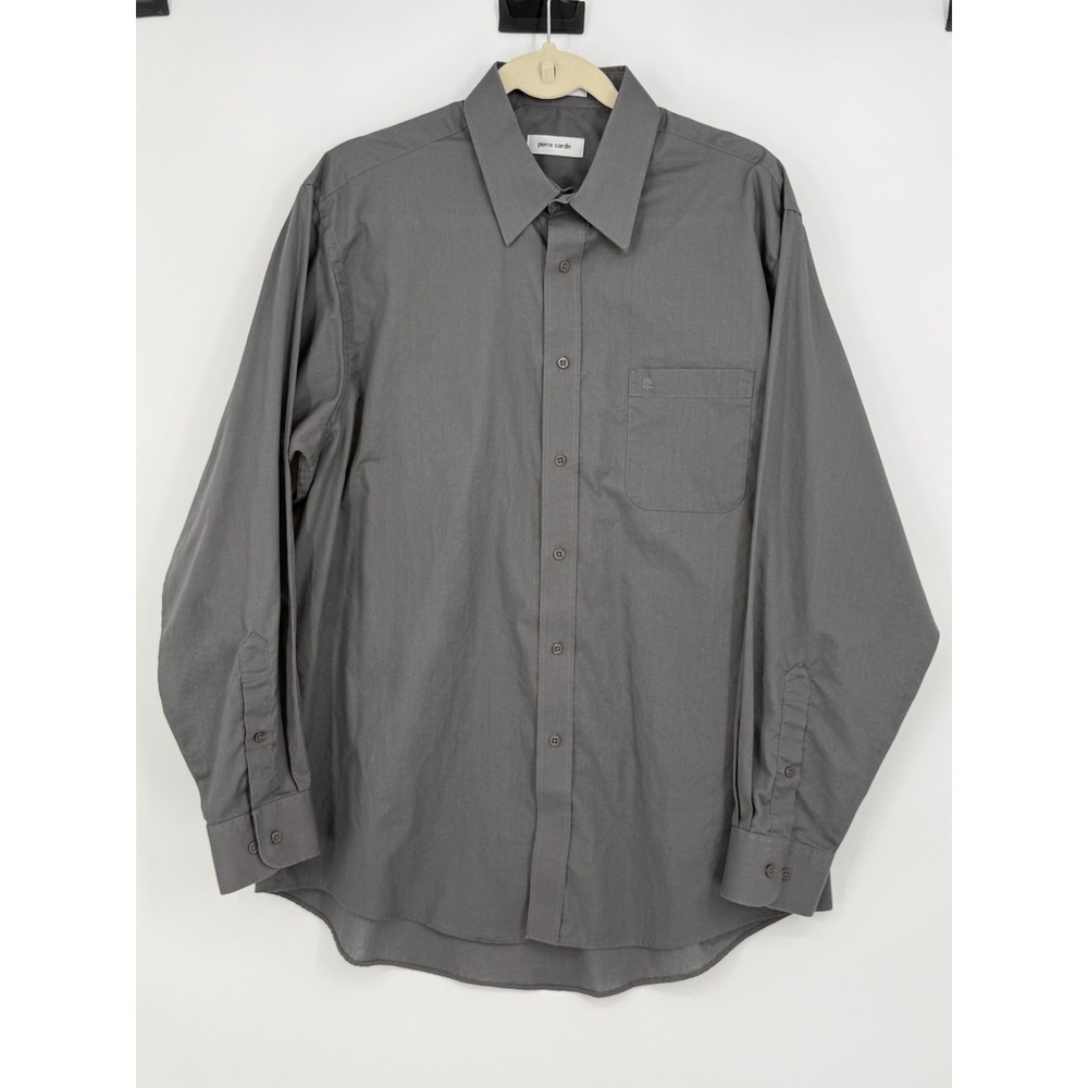 Pierre Cardin Men's Long Sleeve Button Down 16 1/2  34/35